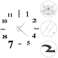 vidaXL Sieninis laikrodis, juodas, 100cm, modernus dizainas, 3D, XXL
