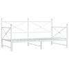 vidaXL ku&scaron;etė su čiužiniu be čiužinio Baltas 107x203 cm Plienas