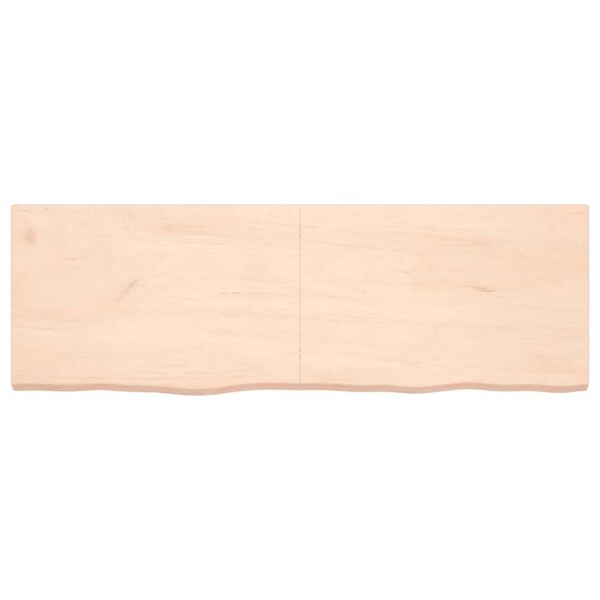vidaXL Sieninė lentyna, 180x60x(2-6) cm, neapdorotas ąžuolo masyvas