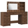 vidaXL Makiažo stalas 3 pcs Ruda 40 x 41 x 135 cm Apdirbta mediena