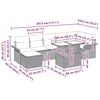 vidaXL Sodo Sofų Rinkinys su pagalve 8 pcs Ruda Poli ratanas