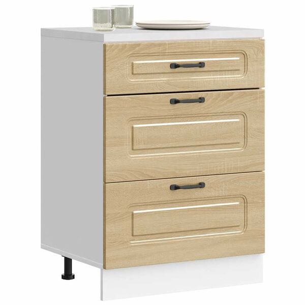 vidaXL Virtuvės spintelė, Kalmar, sonoma ąžuolo, apdirbta mediena