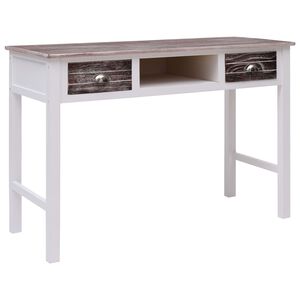 vidaXL Ra&scaron;omasis stalas, rudos spalvos, 110x45x76 cm, mediena