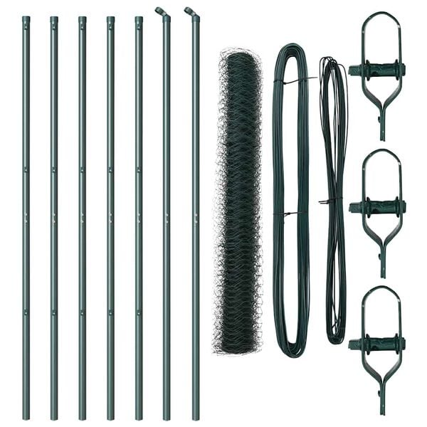 vidaXL Tvorelės stulpas Žalia 10 x 1,2 m (50 mm tinklelis)