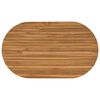 vidaXL Stalo vir&scaron;us 120 x 70 x 3,5 cm Ovalo Kieto teka medžio Natūrali