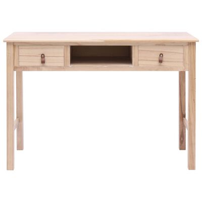 vidaXL Rašomasis stalas, natūralios spalvos, 110x45x76 cm, mediena