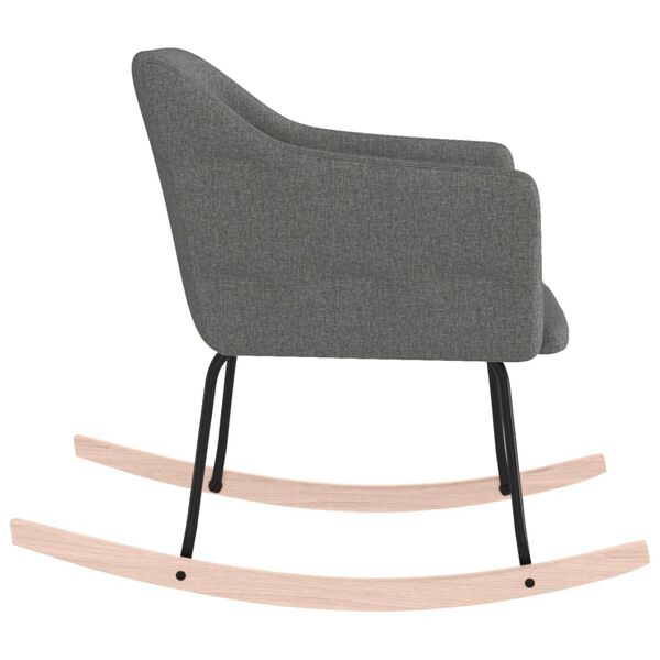 vidaXL Supama kėdė, tamsiai pilkos spalvos, audinys