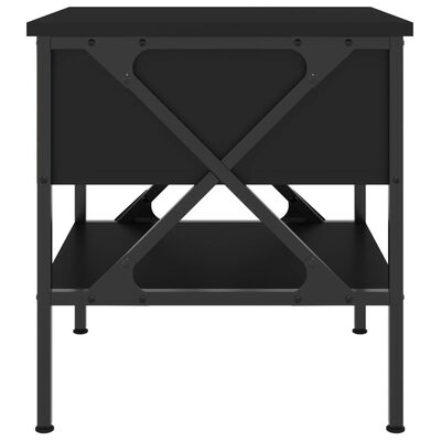 vidaXL Naktinis staliukas, juodas, 40x42x45cm, apdirbta mediena