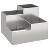 vidaXL Sodo vazonas Sidabro 80 x 80 x 60 cm Nerūdijantis plienas