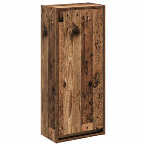 vidaXL Sieninis kriauklės vanitas Sendintos medienos 35 x 20 x 81 cm