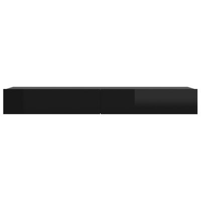 vidaXL TV spintelė su LED apšvietimu, juoda, 120x35x15,5cm, blizgi