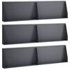 vidaXL Sienelė 6 vnt. 80 x 12 x 50 cm Plienas Antracito