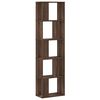 vidaXL Knygų spinta, 5 auk&scaron;tų, ruda, 45x23,5x162,5cm, mediena