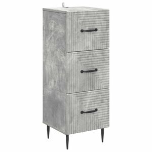 vidaXL Stalčių spintelė Betono pilka 33 x 34,5 x 89,5 cm