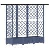 vidaXL Pakeltas lovas su trelėmis ir stogu Pilka 164 x 40 x 123 cm PP