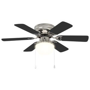 vidaXL Lubinis ventiliatorius su &scaron;viesa &Oslash; 82 cm Juoda
