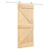 vidaXL Slankios durys Natūrali ir Balta 85 x 210 cm