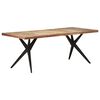 vidaXL Valgomojo stalas, 200x90x76cm, perdirbtos medienos masyvas