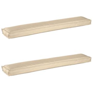 vidaXL Pallet pagalvių rinkinys 2 pcs Smėlio 200 x 40 x 8 cm