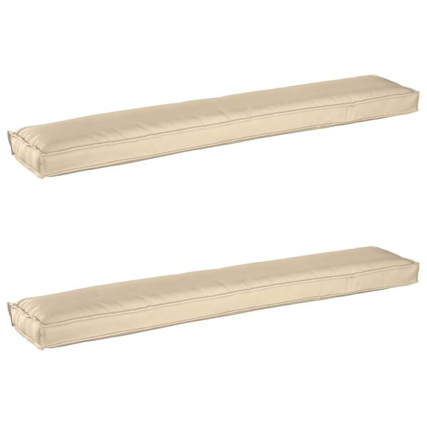 vidaXL Pallet pagalvių rinkinys 2 pcs Smėlio 200 x 40 x 8 cm
