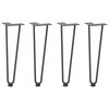vidaXL Kavos staliuko kojelės, 4 vnt., antracito spalvos, 42 cm, plienas, segtukai