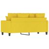 vidaXL Dvivietė sofa, &scaron;viesiai geltonos spalvos, 140cm, audinys