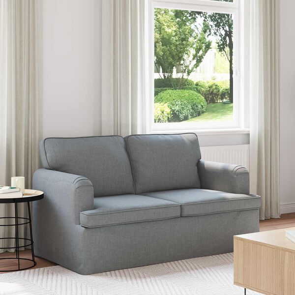vidaXL Sofa &Scaron;viesiai pilka 144 x 80 x 85 cm audinys