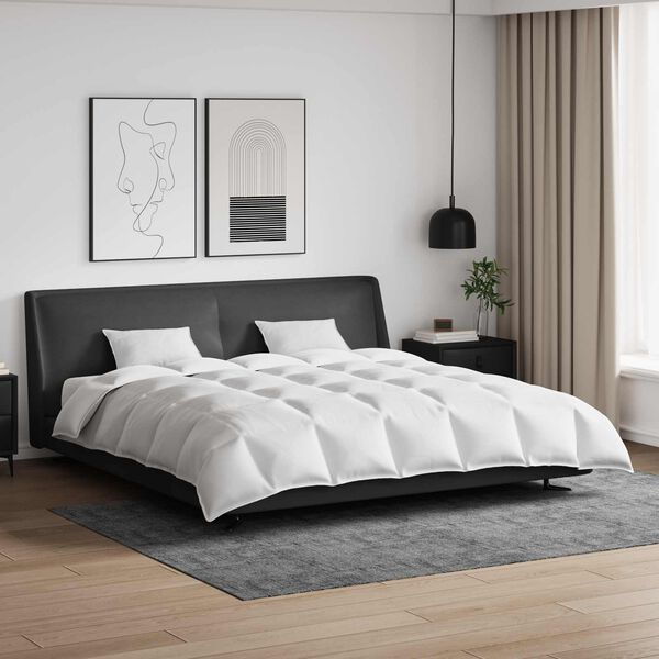 vidaXL Antklodžių rinkinys su pagalve 3 pcs Balta Plunksna