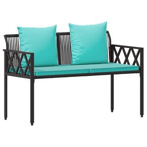 vidaXL Lauko suoleliai 2 -Seater 116 x 56 x 75 cm poliratanas
