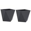 vidaXL Lovelis 2 vnt. Antracitas 30 x 30 x 30 cm Plienas
