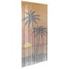 vidaXL Vabzdžių durų užuolaidos, palmės spaudinys, 100x200cm, bambukas