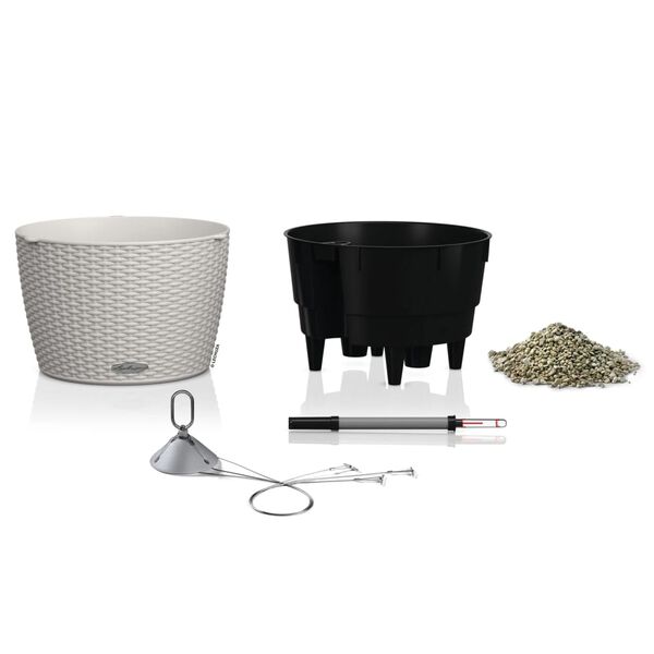 LECHUZA Pakabinamas vazonas NIDO Cottage 35 ALL-IN-ONE, pilkas