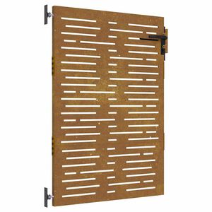 vidaXL Sodo vartai, 85x125 cm, Corten plienas, kvadratinis dizainas