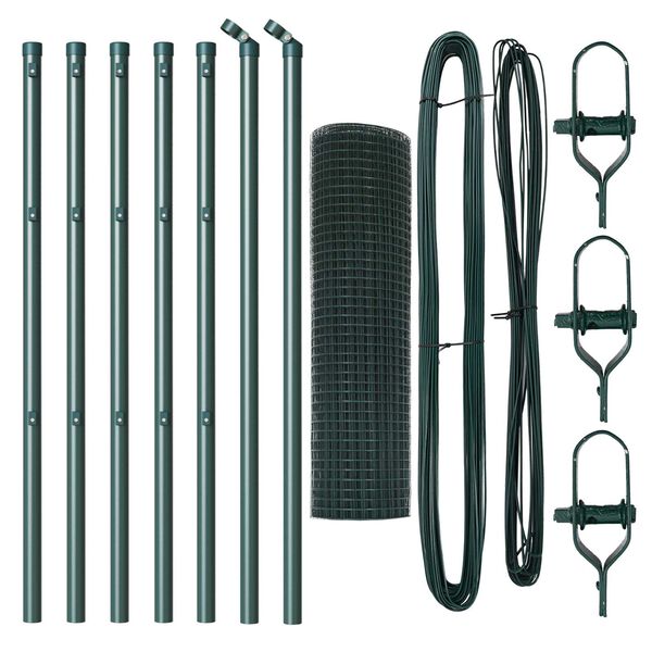 vidaXL Tvorelės stulpas Žalia 10 x 0,8 m (12 x 12 mm tinklas)