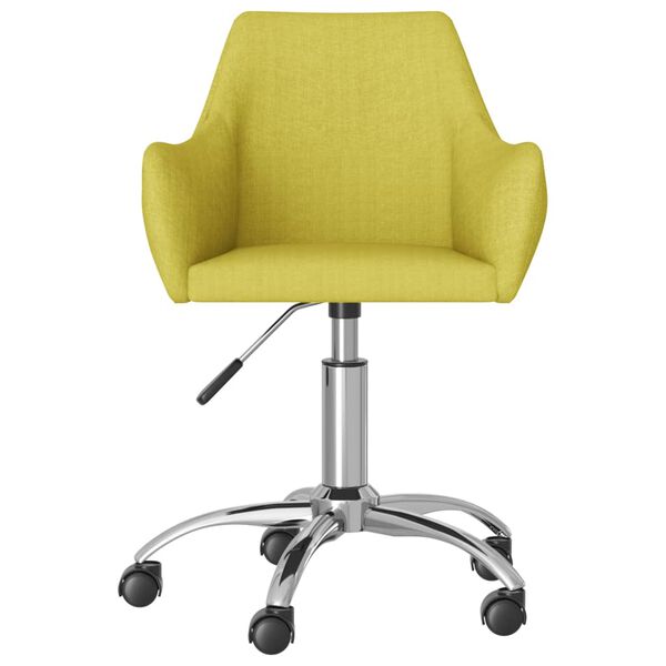 vidaXL Pasukama valgomojo kėdė, žalios spalvos, audinys