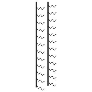 vidaXL Prie sienos montuojamas vyno laikiklis, juodas, geležis