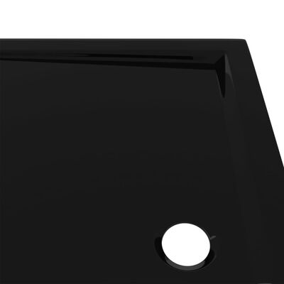vidaXL Dušo padėklas, juodos spalvos, 70x90cm, ABS, stačiakampis