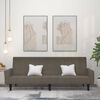 vidaXL Dvivietė sofa-lova, tamsiai pilka, mikropluo&scaron;to audinys