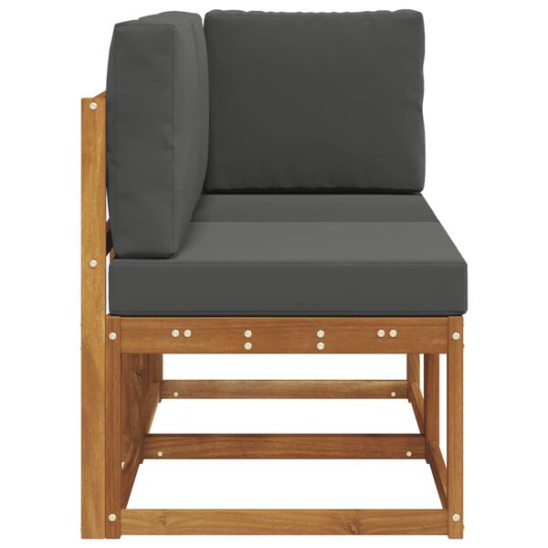 vidaXL Lauko vidurinė ir kampinė sofa su pagalve 2 Vienetas