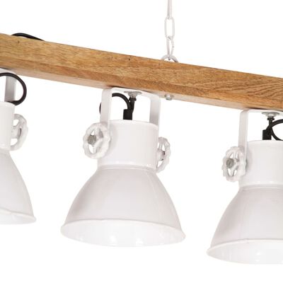 vidaXL Lubinis šviestuvas, baltas, mango mediena, pramoninio dizaino