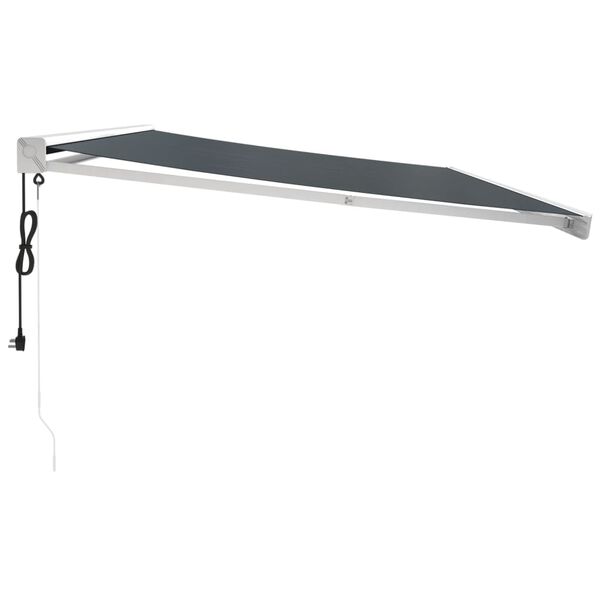 vidaXL I&scaron;traukiama markizė, antracito, 4,5x3m, audinys ir aliuminis