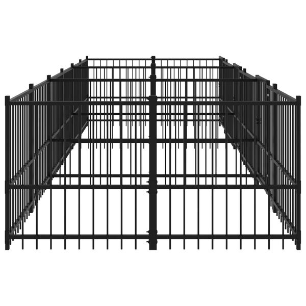 vidaXL Lauko voljeras &scaron;unims, plienas, 11,26m&sup2;