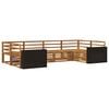 vidaXL Lauko sofos komplektas 6 pcs Natūrali