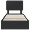 vidaXL Saugos lova su galvūgalio Juoda 100 x 200 cm Apdirbta mediena