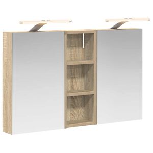vidaXL Vonios spintos komplektas su lentyna 3 pcs 80 x 10,5 x 50 cm