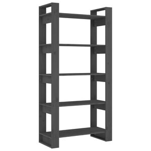 vidaXL Spintelė knygoms/kambario pertvara, pilka, 80x35x91cm, pu&scaron;is