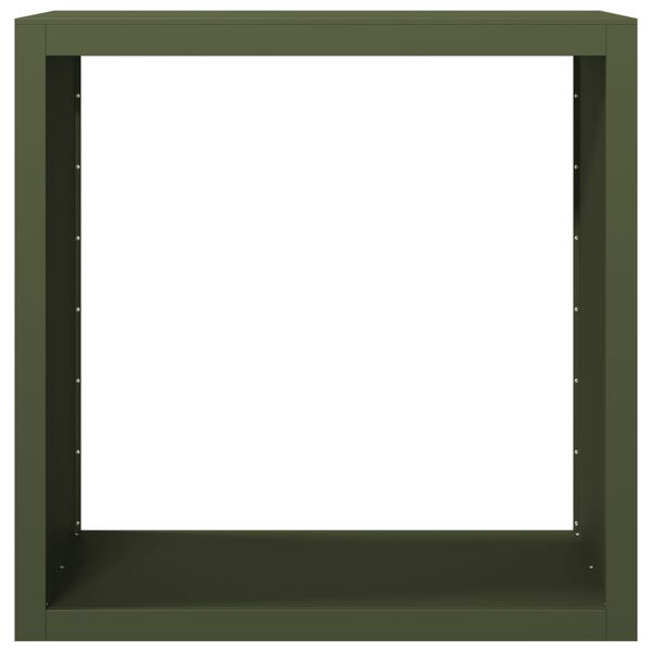 vidaXL Stovas malkoms, žalios spalvos, 100x40x100cm, plienas