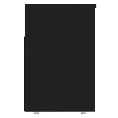 vidaXL Batų suoliukas, juodos spalvos, 105x30x45cm, MDP