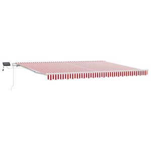 vidaXL I&scaron;traukiama markizė Raudona ir balta 450 &times; 300 cm