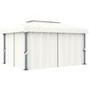 vidaXL Pavėsinė su užuolaidomis, baltos spalvos, 4x3m